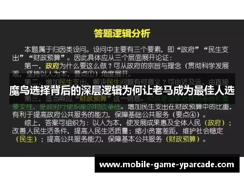 魔鸟选择背后的深层逻辑为何让老马成为最佳人选